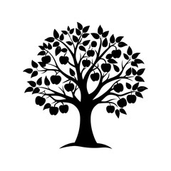 Apple Tree Silhouette vector illustration