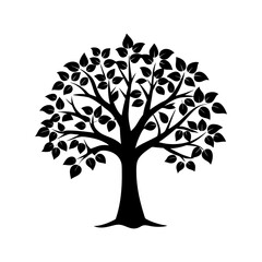 Apple Tree Silhouette vector illustration