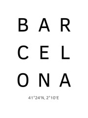 Barcelona und Koordinaten