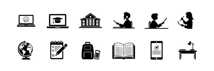 Online Learning & Education Icons