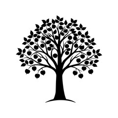 Apple Tree Silhouette vector illustration