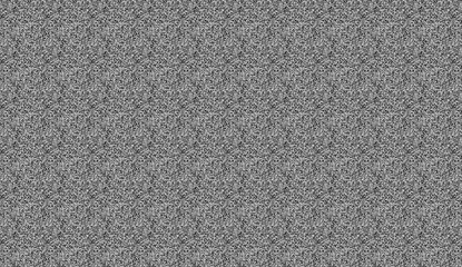 Flickering white noise static on a television screen generates an abstract gray pattern, evoking a sense of distortion and chaos