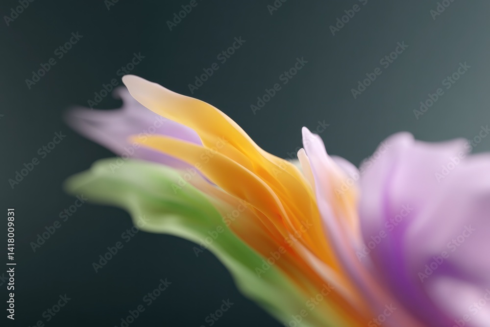 Aufkleber vibrant swirling 3d abstract illustration with dynamic shapes intricate patterns and spectrum of col