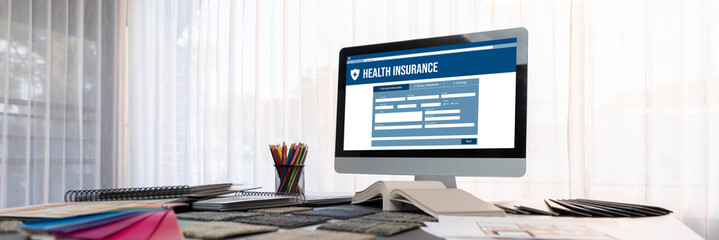 Health insurance web site brisk registration system for easy form filling