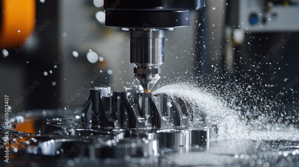 Poster the cnc milling machine rough cutting the injection mold parts by indexable tools the mold and die m