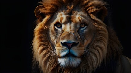 Naklejka premium lion head portrait