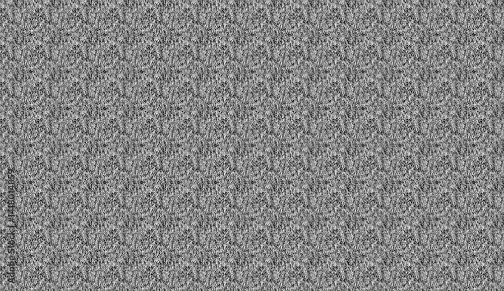 Poster grainy grayscale static noise filling entire frame, generating abstract textured backdrop for digita