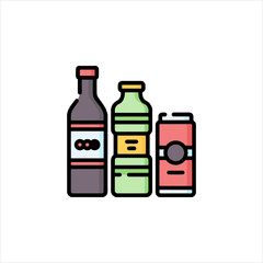 vector illustration of a bottle of wine