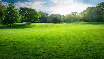 Obraz premium Perfect green healthy lawn