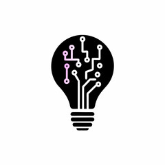 creative details Tech innovation lightbulb icon Vector Illustration