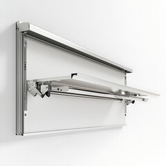 Wallmounted folding table with open.