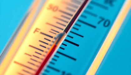 thermometer showing the temperature of a hot day