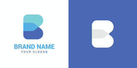 B alphabet logo Template design element with modern concept. © pixel Btyess