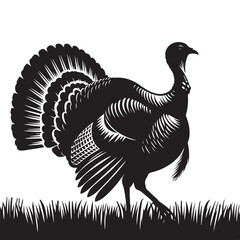 Turkey Vector Silhouette Illustration for Thanksgiving Decoration Ideas