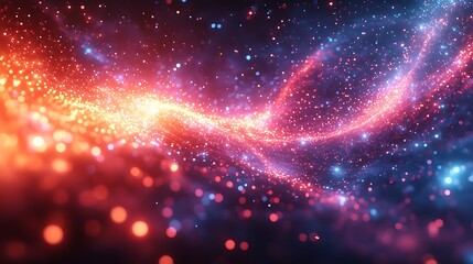 Cosmic nebulae exhibit swirling patterns of glowing particles.