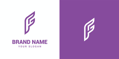 F alphabet logo Template design element with modern concept.