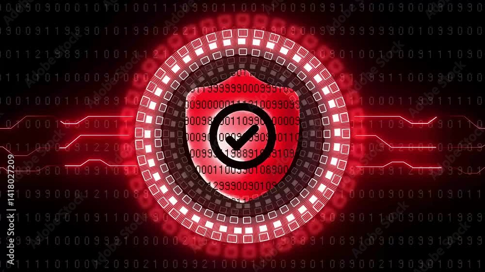 Poster cyber security, network protection and digital data with shield symbol digital concept. network, cyb