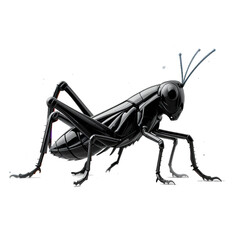 black 3D grasshopper icon