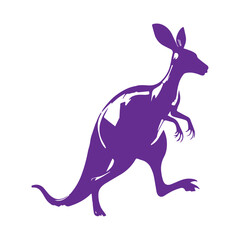 purple kangaroo icon