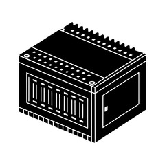 PLC (Programmable Logic Controller) silhouette vector