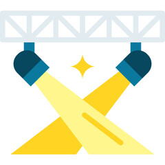 Spotlight single vector illustration icon