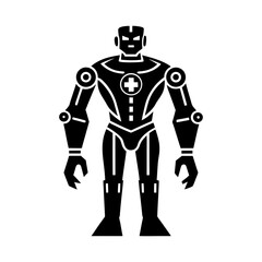 Medical Robot silhouette vector
