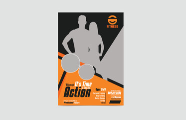 Vertical flyer template for exercise and gym training
