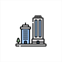 vector illustration of a modern building