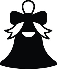 Christmas Bell Silhouette with Bow
