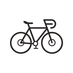 Fototapeta premium bicycle bike vehicle line icon vector art illustration