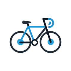 Fototapeta premium bicycle bike vehicle line icon vector art illustration