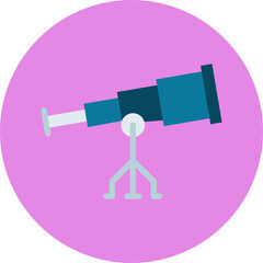 Telescope single vector illustration icon