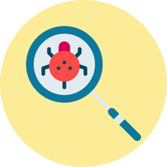 Find Bugs single vector illustration icon