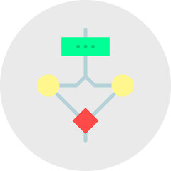 Flowchart single vector illustration icon