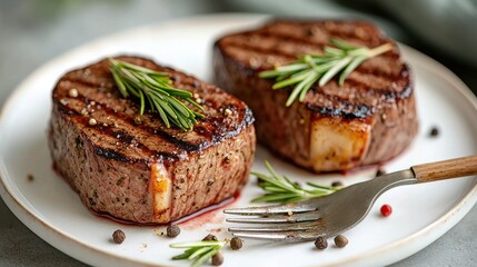 Grilled steaks with rosemary (1)