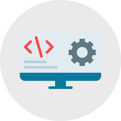 Software Developer single vector illustration icon