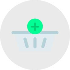 Add to Basket single vector illustration icon