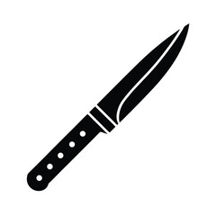 Knife Stencil Icon Vector Illustration