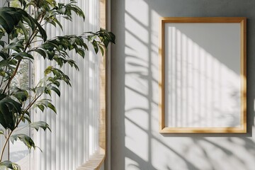 Minimalist Interior with Framed Artwork