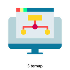 Sitemap single vector illustration icon