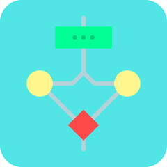 Flowchart single vector illustration icon