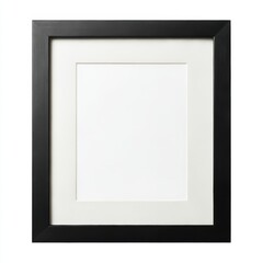 Picture frame with matting centered on white background