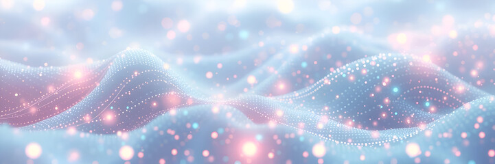 Chaotic yet structured waves of numbers and light particles in cyberspace.
