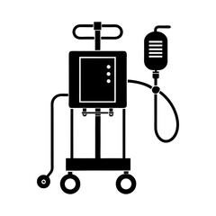 Dialysis Machine silhouette vector