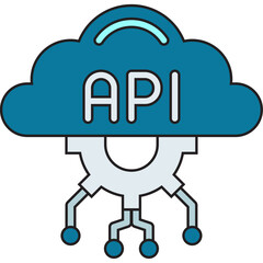 API single vector illustration icon