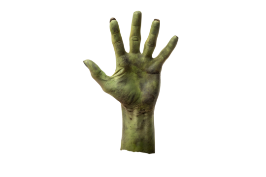 Zombie Hand Reaching Out Scary Isolated Creepy Undead Limb..