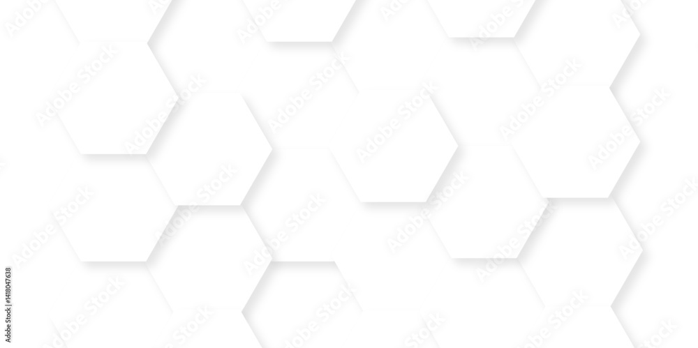 Poster hexagonal grid tile and mosaic structure mess cell. abstract hexagon seamless background. background