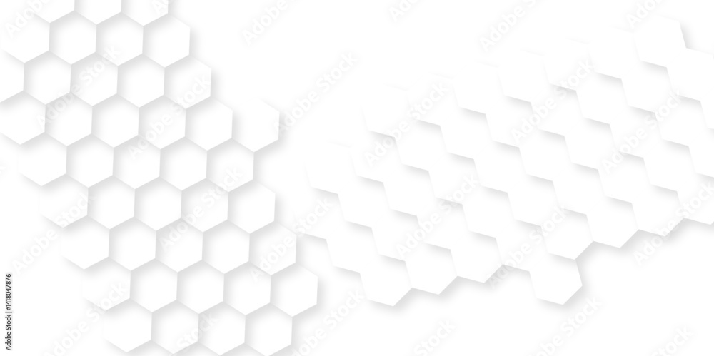 Poster hexagonal grid tile and mosaic structure mess cell. abstract hexagon seamless background. background