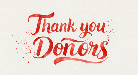 Thank You Donors - World Blood Donor Day Celebration in Red  