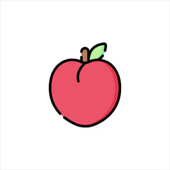 red apple vector illustration